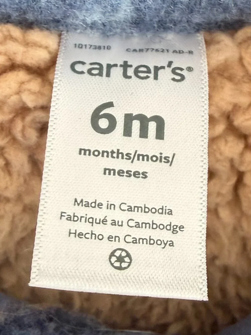Carter's Baby Plaid Sherpa-Lined Shacket in Navy